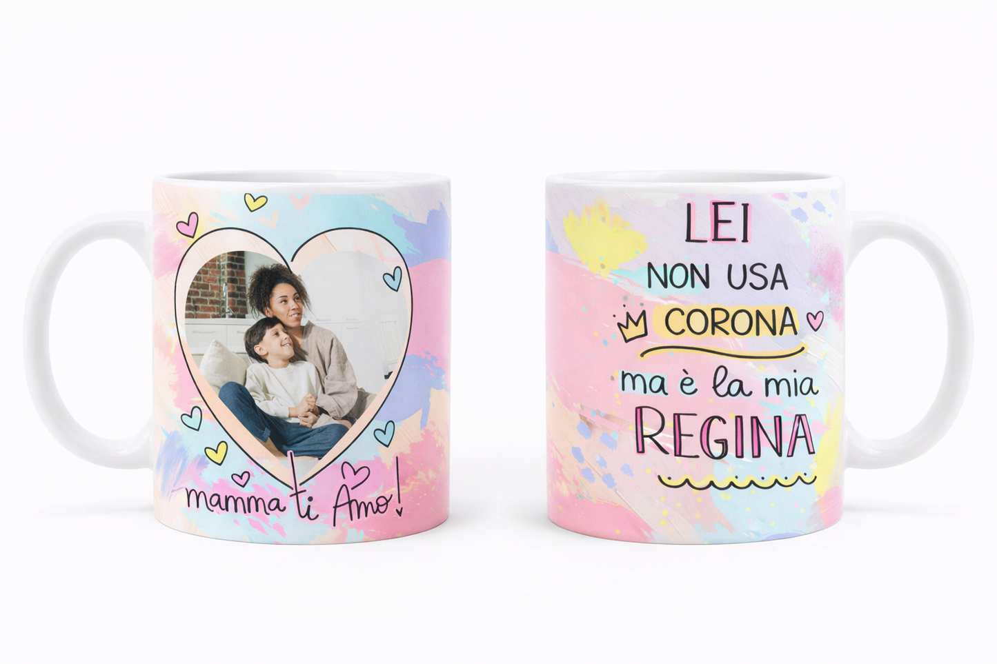 Tazza personalizzata La mia regina con foto in ceramica