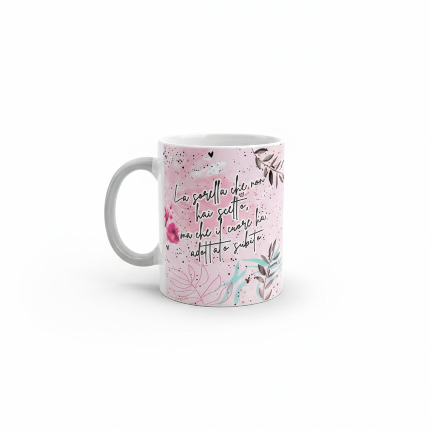 Tazza Cognata rosa floreale - retro