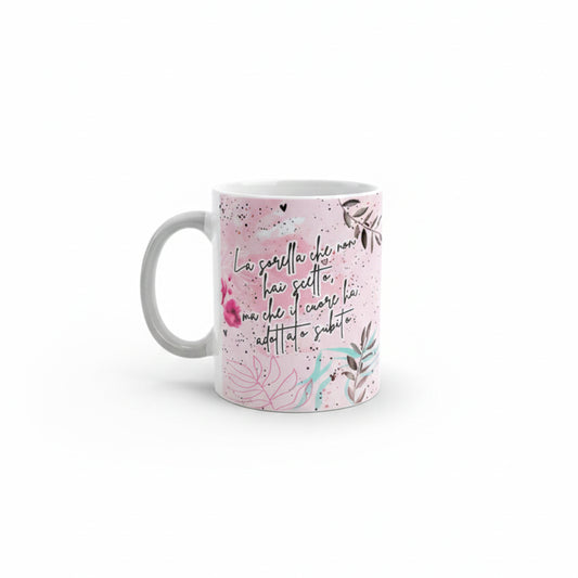 Tazza Cognata rosa floreale - retro