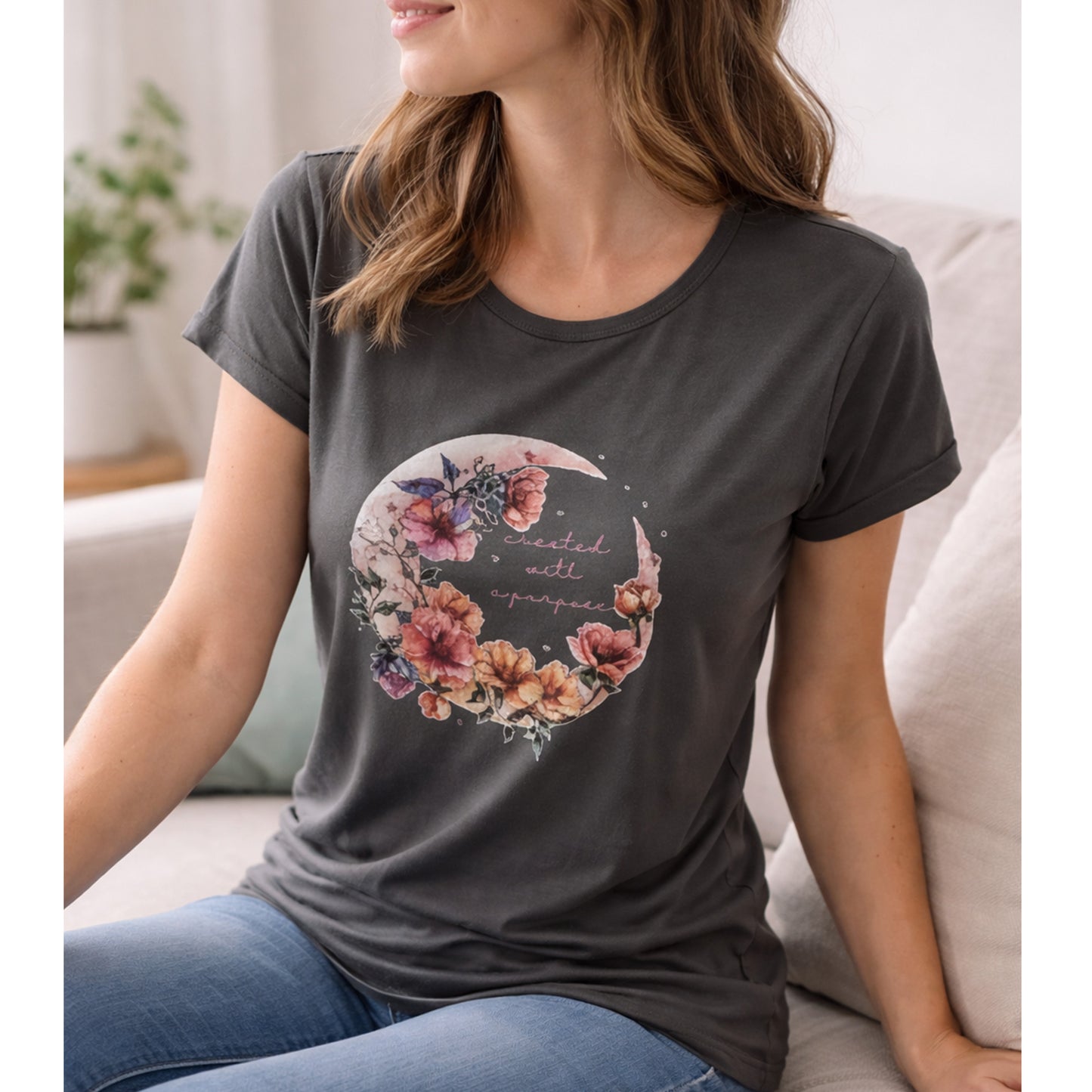 T-shirt Luna Mood Floral - lifestyle indossata