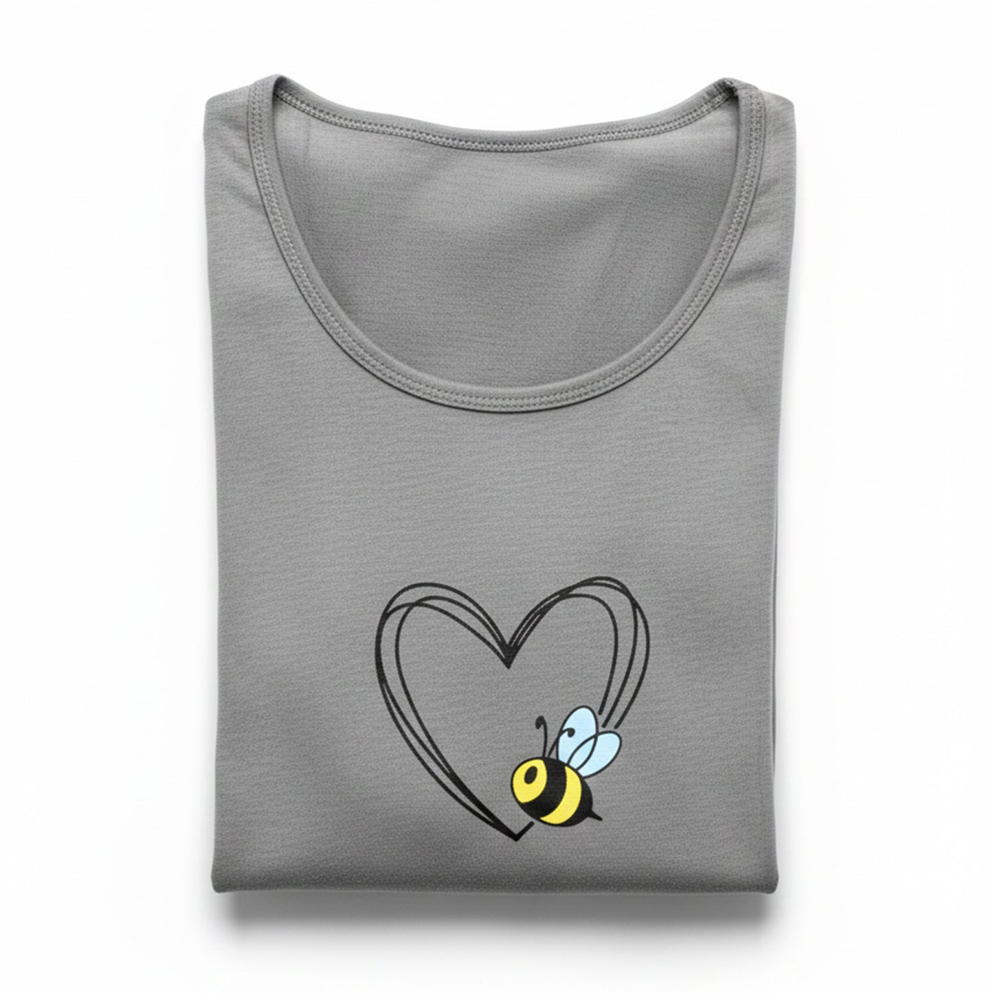 T-shirt Bee Love Teens grigia - flatlay
