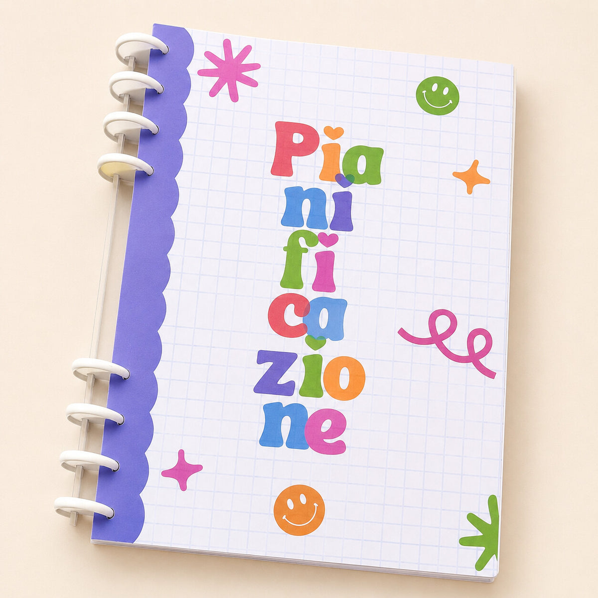 Divisore Pianificazione — Agenda della Maestra design Matite, rilegatura a dischi