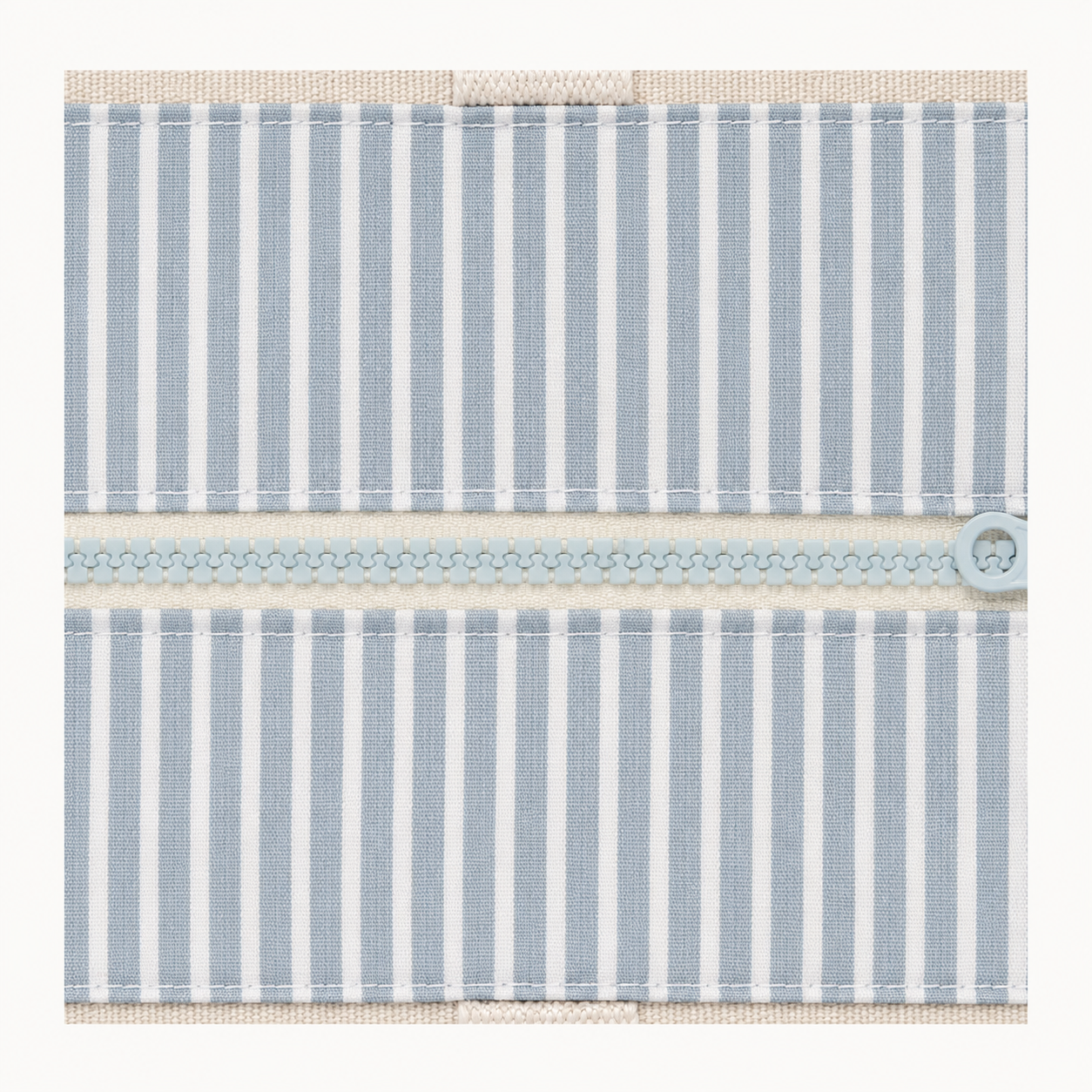 Fuelle Blu Righe — tessuto laterale per Tote NINA personalizzabile
