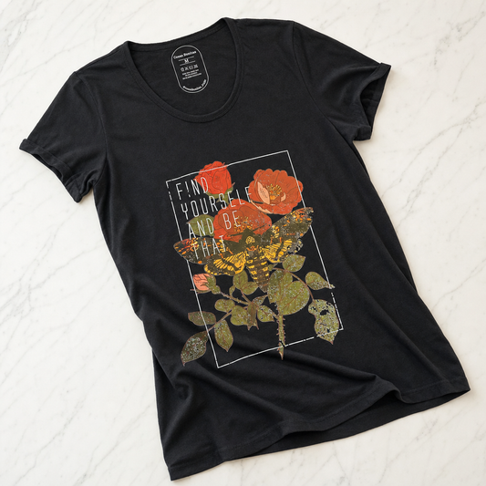 T-shirt Find Yourself And Be That nera