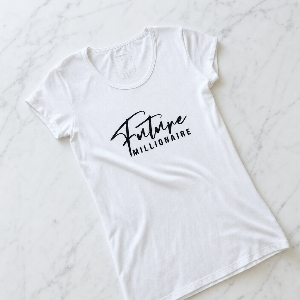 T-shirt Future Millionaire bianca