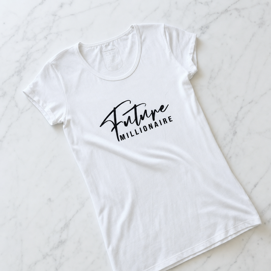 T-shirt Future Millionaire bianca