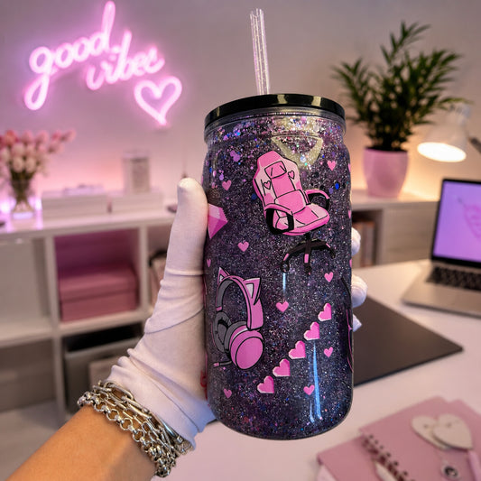 Snowglobe Tumbler Gamer Mode — Pronta Consegna
