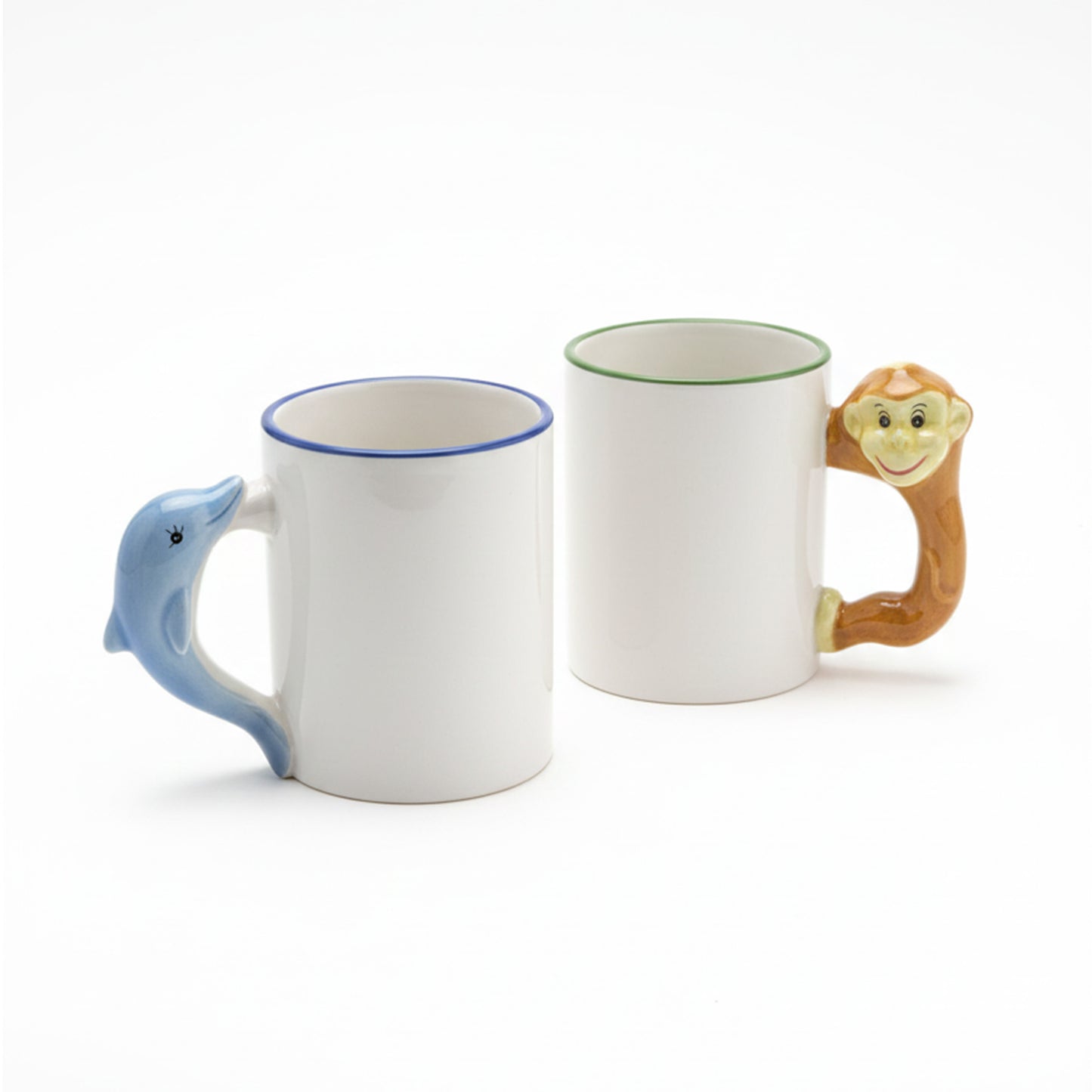 Tazza con manico decorativo - vista laterale