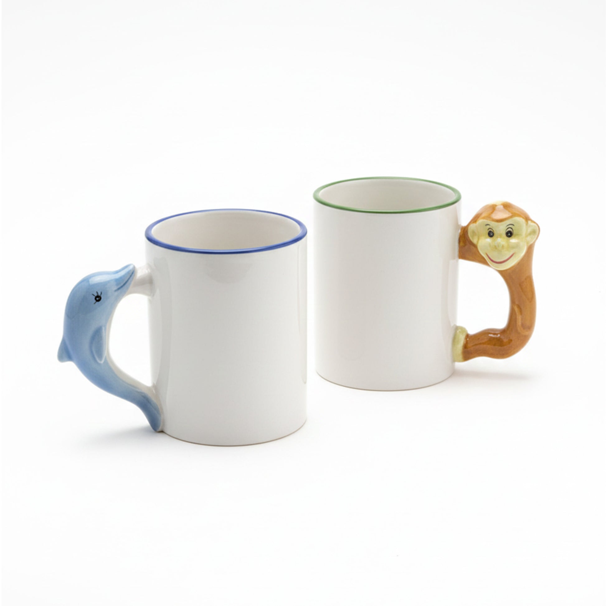 Tazza con manico decorativo - vista laterale