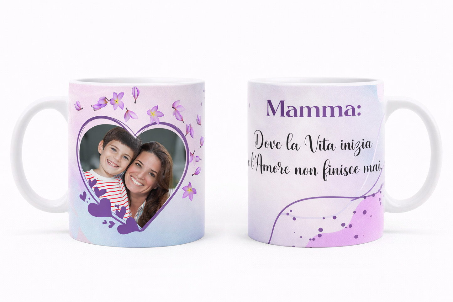 Tazza personalizzata Mamma dove la vita inizia con foto