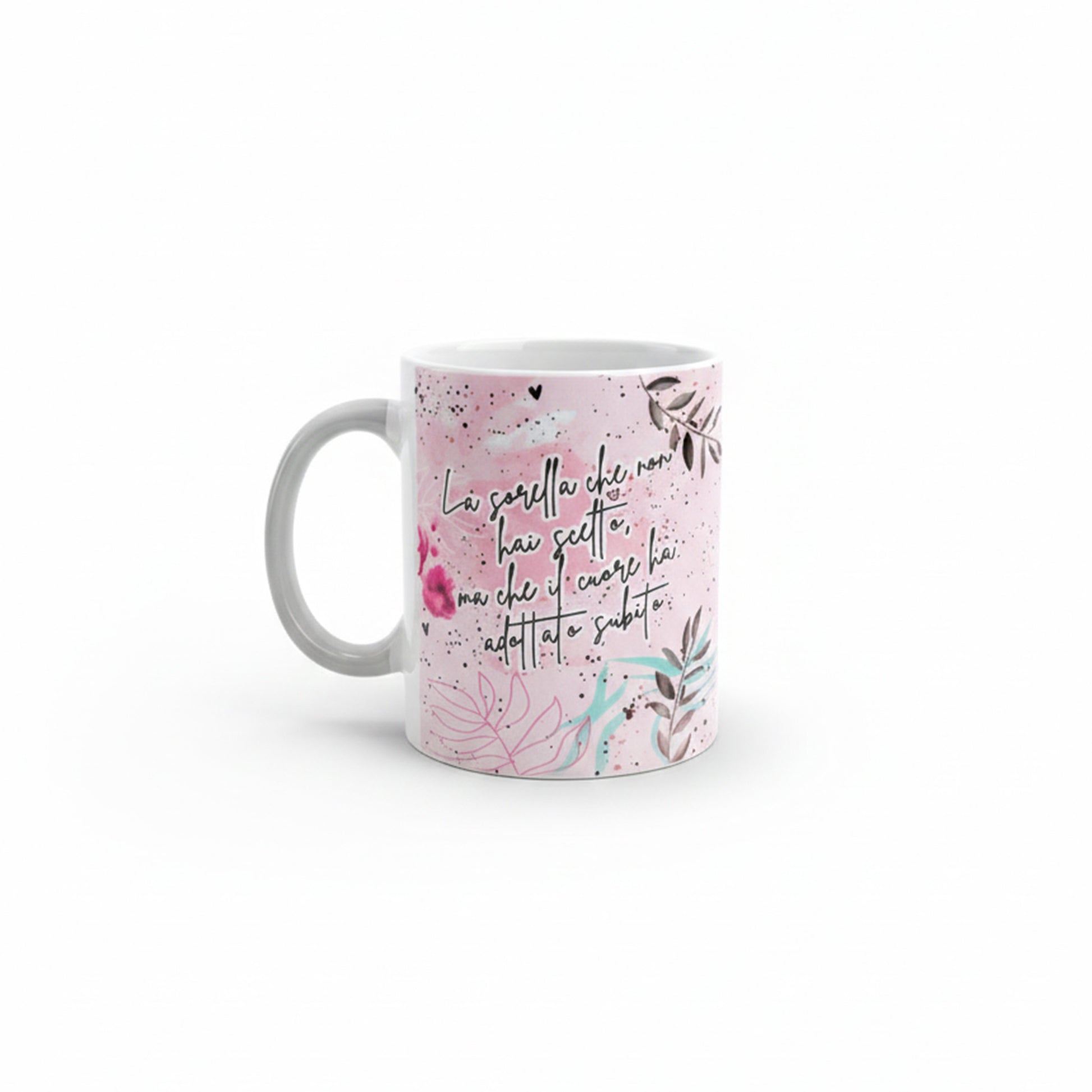 Tazza Cognata rosa floreale - retro
