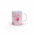 Tazza Cognata rosa floreale in ceramica - fronte