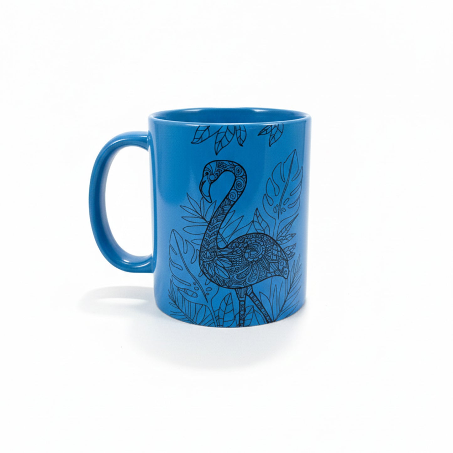 Tazza fenicottero blu ceramica - fronte