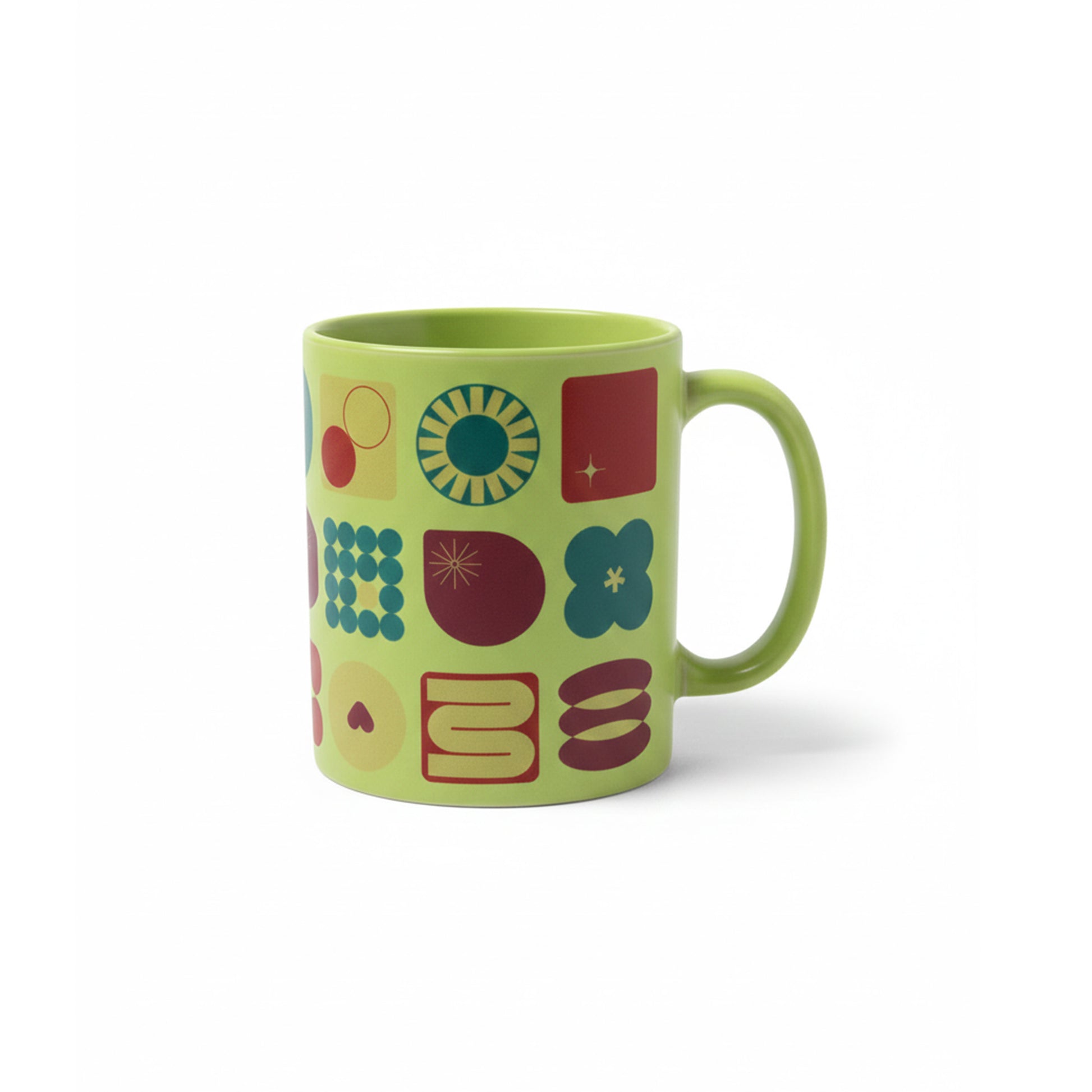 Tazza geometrica verde - retro