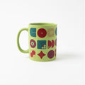 Tazza geometrica verde matt ceramica - fronte