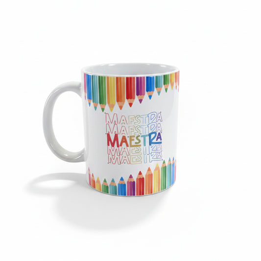Tazza maestra matite colorate - fronte