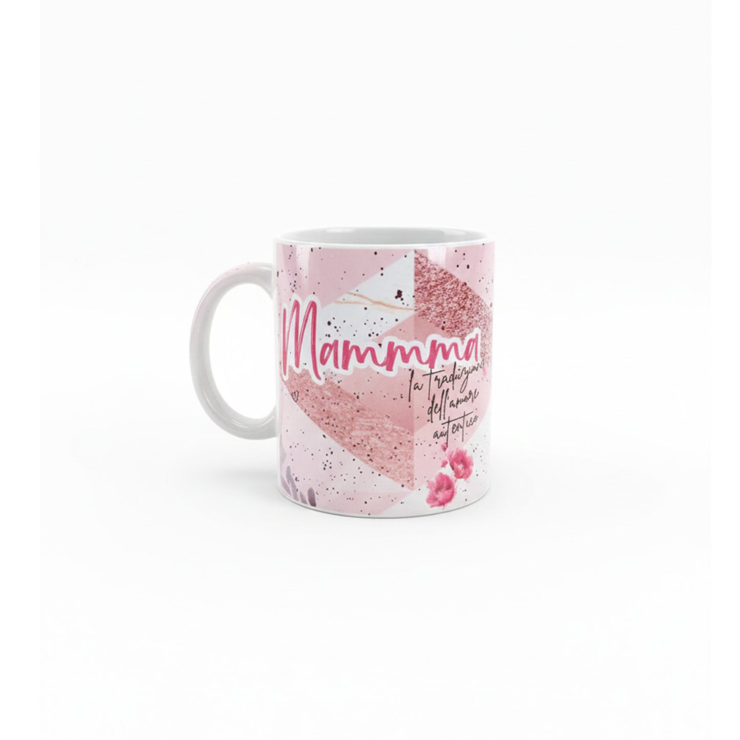 Tazza mamma abbraccio e caffe caldo ceramica - fronte