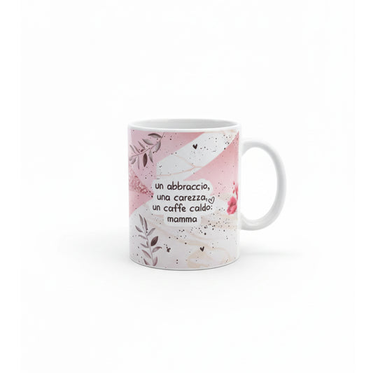 Tazza mamma abbraccio e caffe caldo - retro