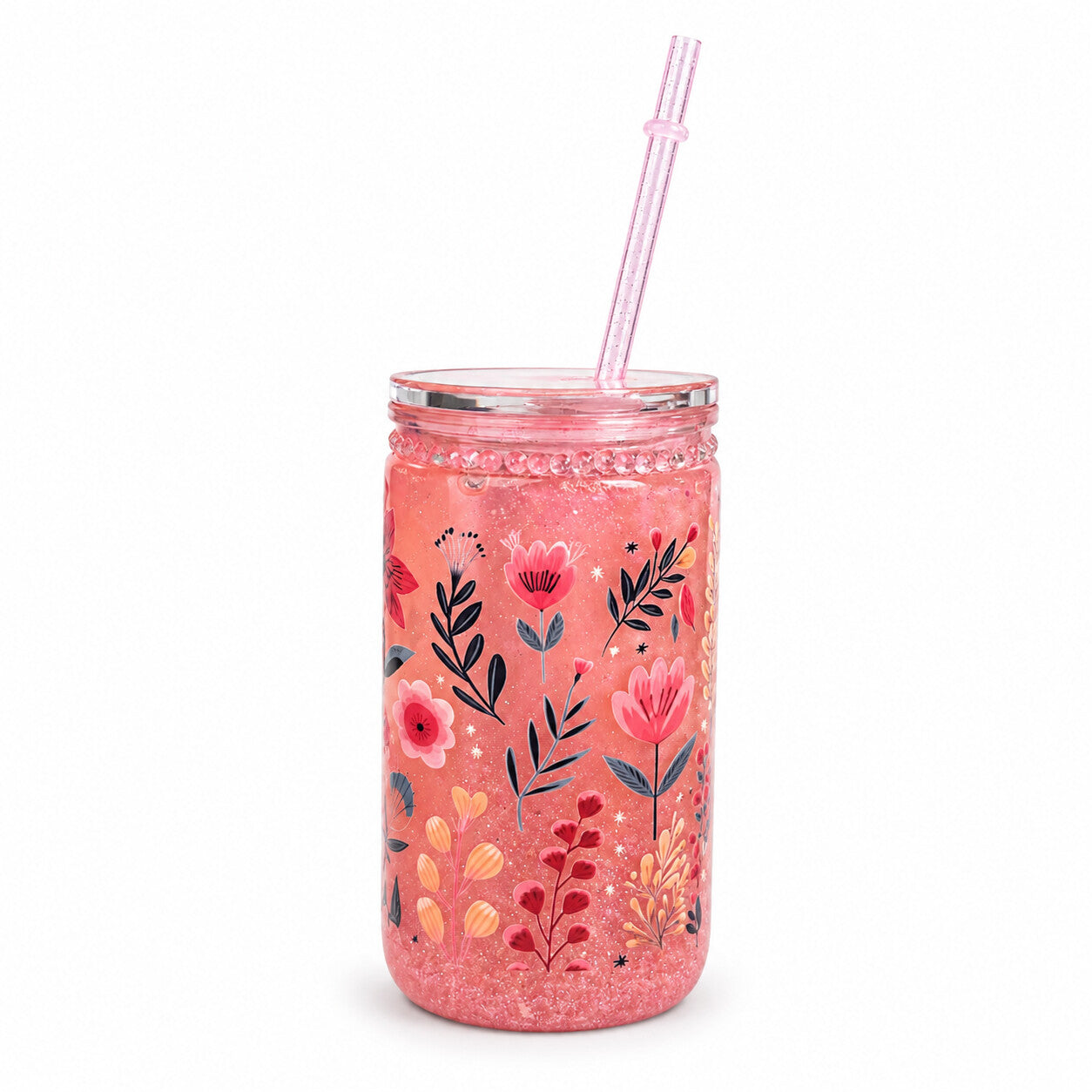 Snowglobe Tumbler Botanical Bloom — Pronta Consegna