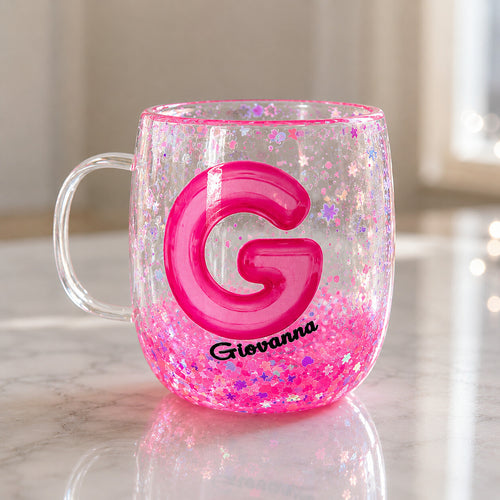 Mug Snow Globe in Vetro con Manico